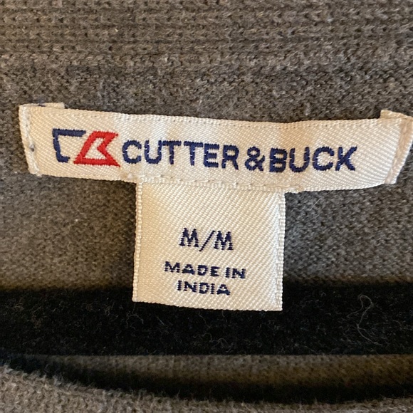 Cutter and Buck Gray Scoopneck Sweater - Size Medium - Picture 2 of 4